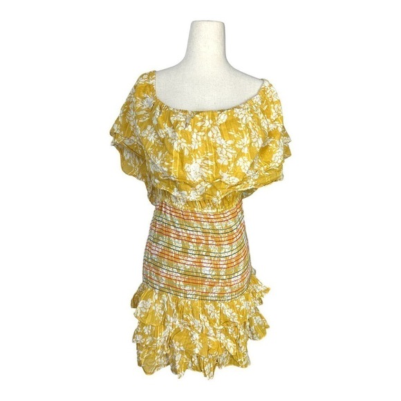 Tularosa Roma Smocked Tiered Mini Dress in Hillchrest Floral - Picture 3 of 7